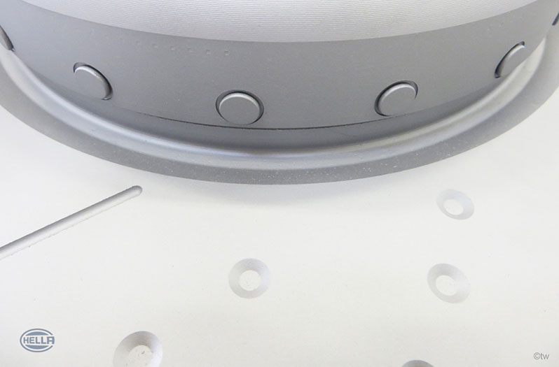 Zone d'assemblage avec rivets en acier inoxydable