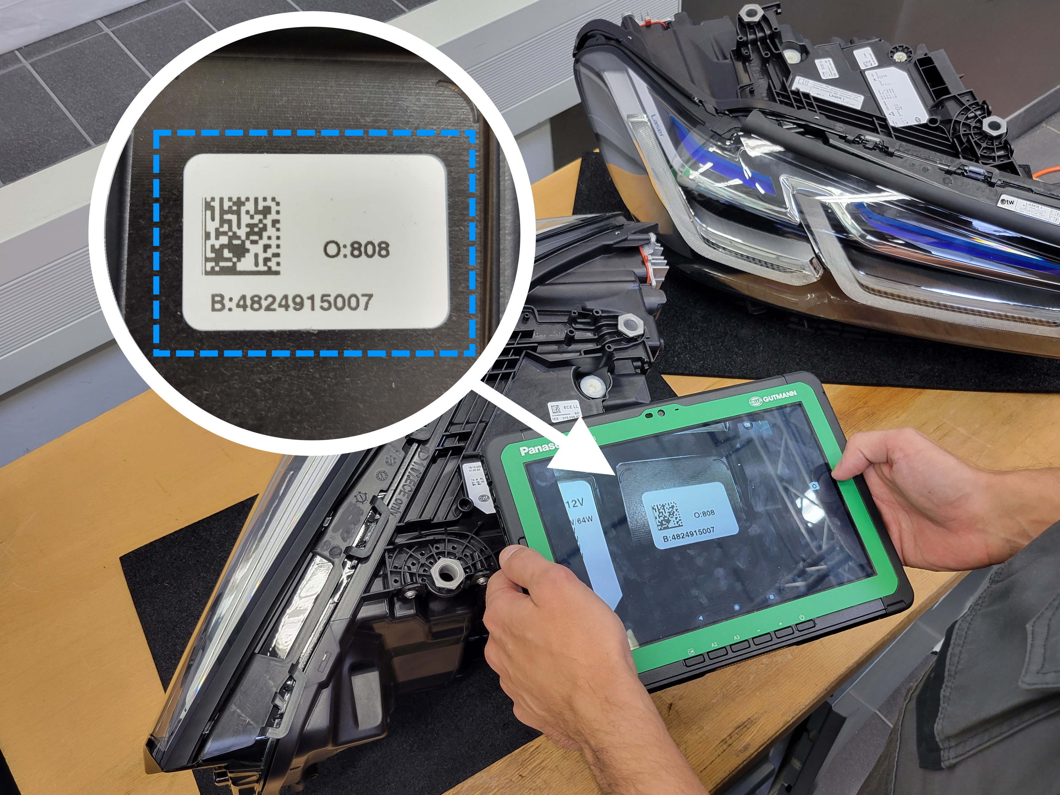 Projecteurs LED BMW - Code Datamatrix