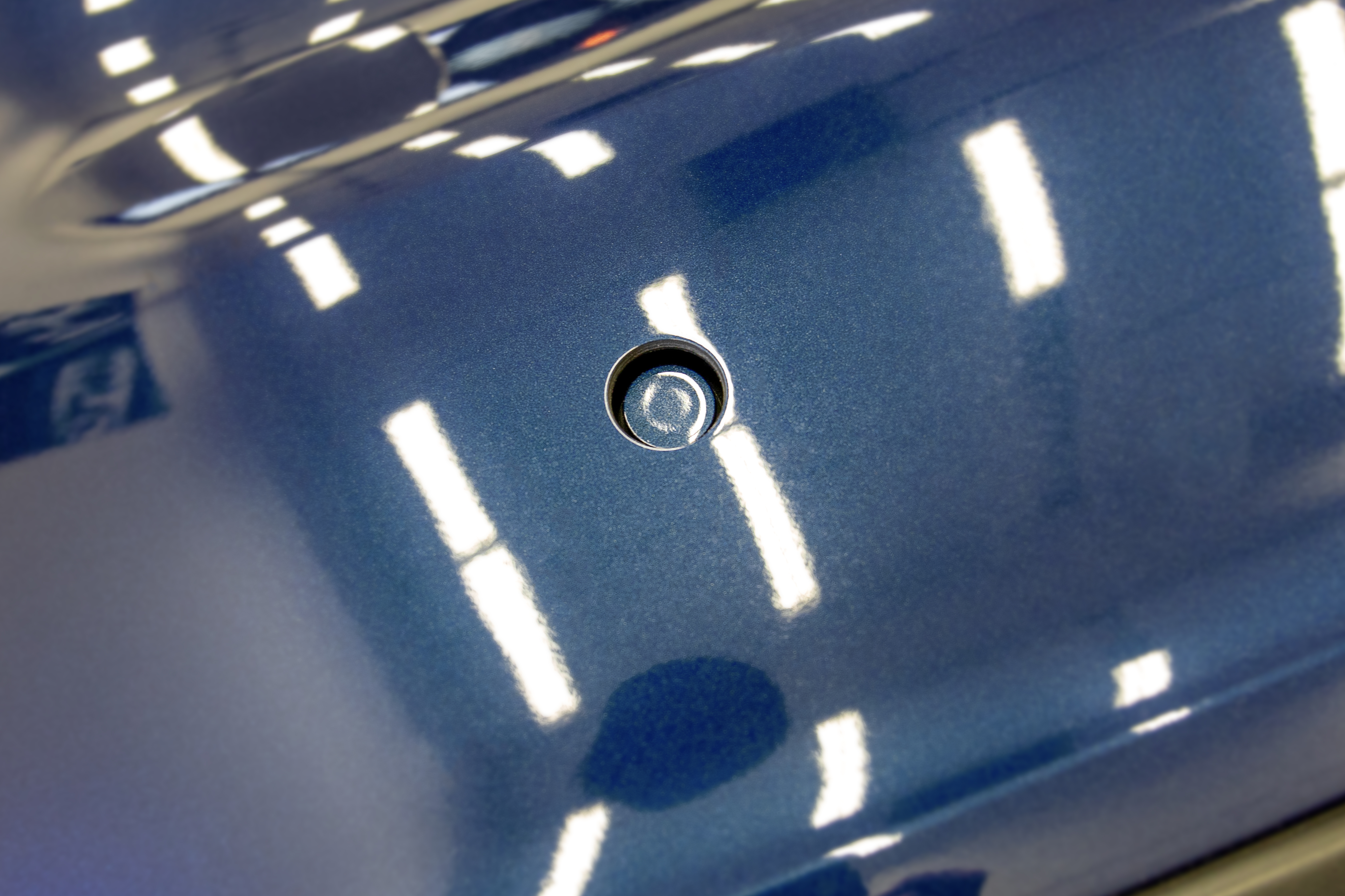 Ultrasonic sensor in the rear bumper