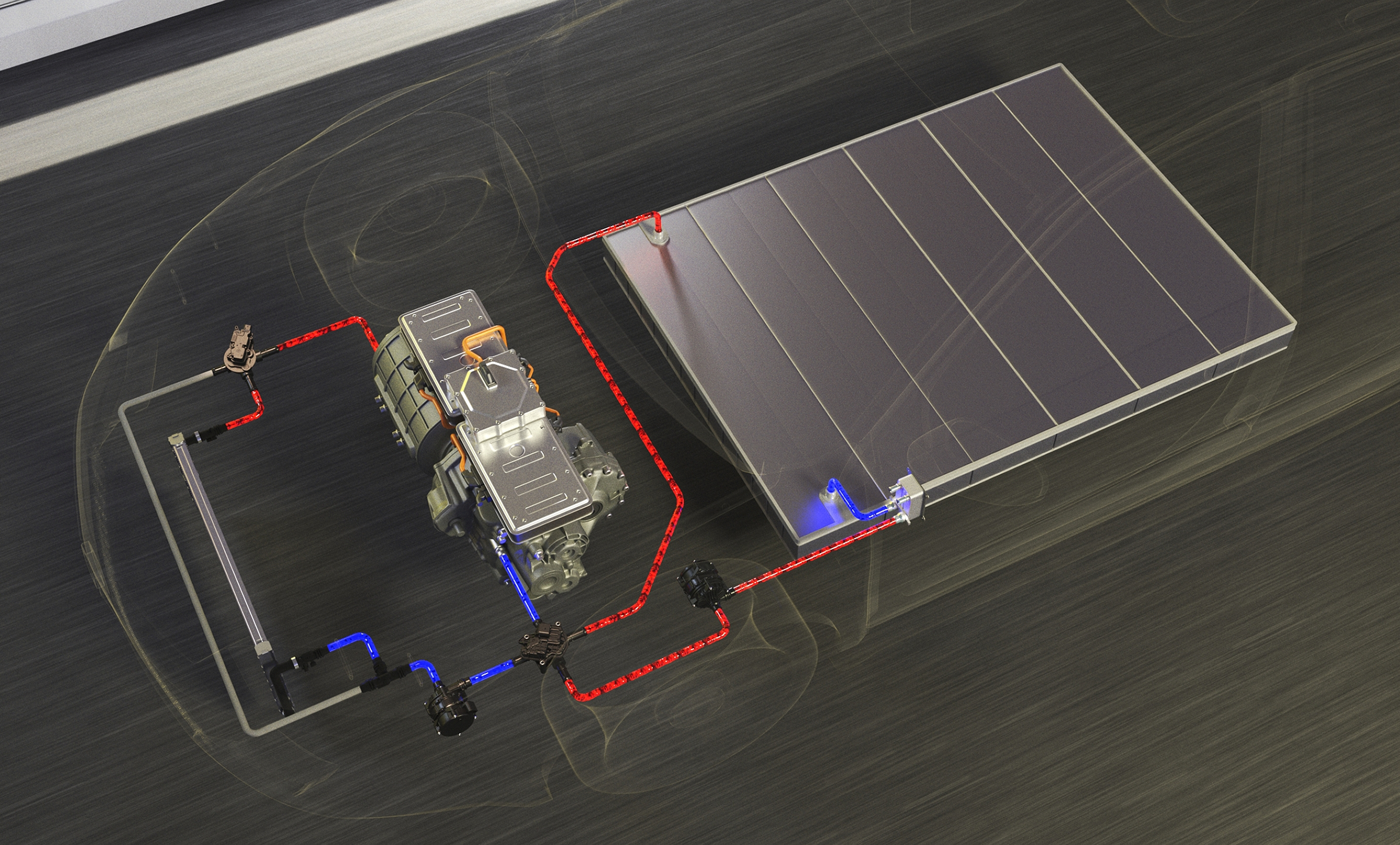 Thermal management system – protection and efficiency control for high-voltage components. Regulates the operating temperature of a wide range of high-voltage components, ensuring that they always operate within their optimum temperature range.